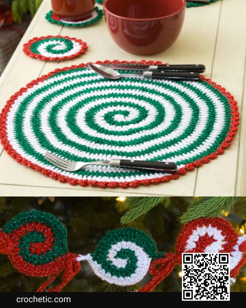 Pinwheels For Table And Tree - Crochet Pattern