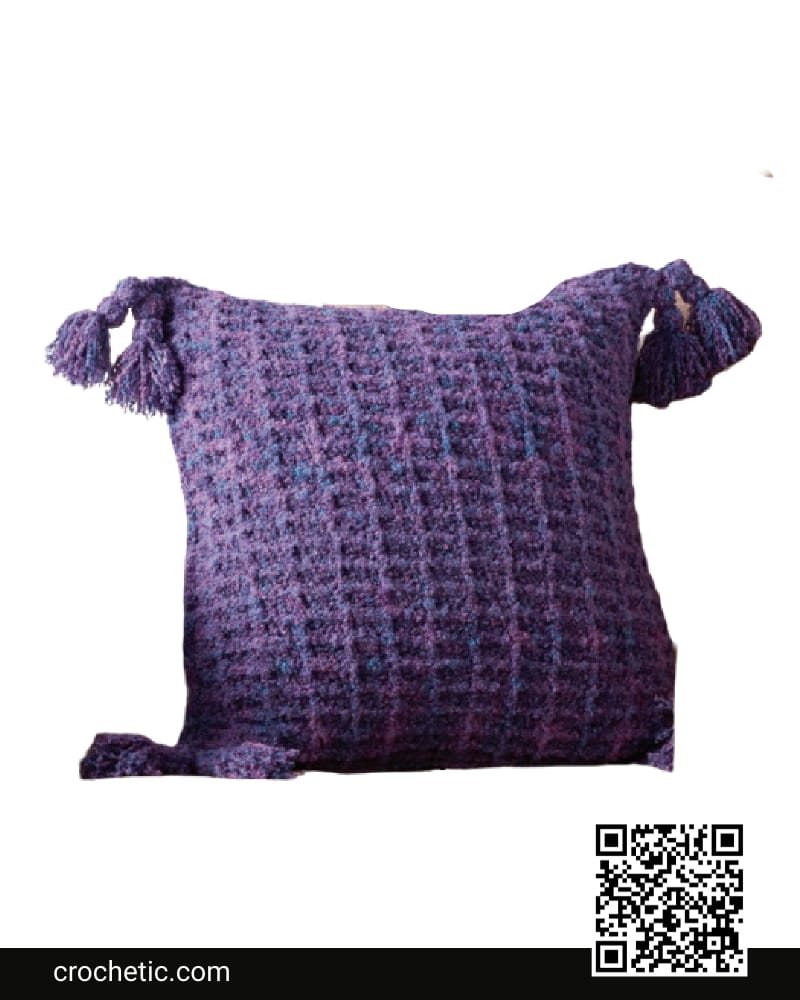 Woven Waffles Crochet Pillow - Crochet Pattern
