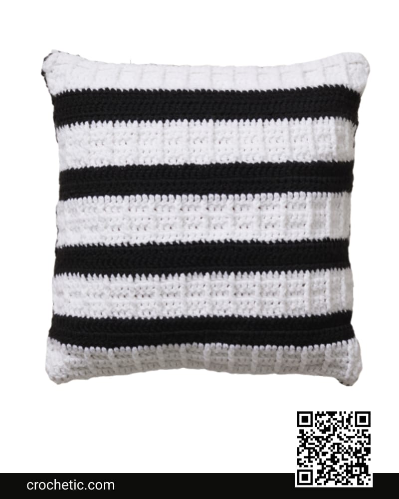 Stitch Club Chunky Waffle Crochet Pillow - Crochet Pattern