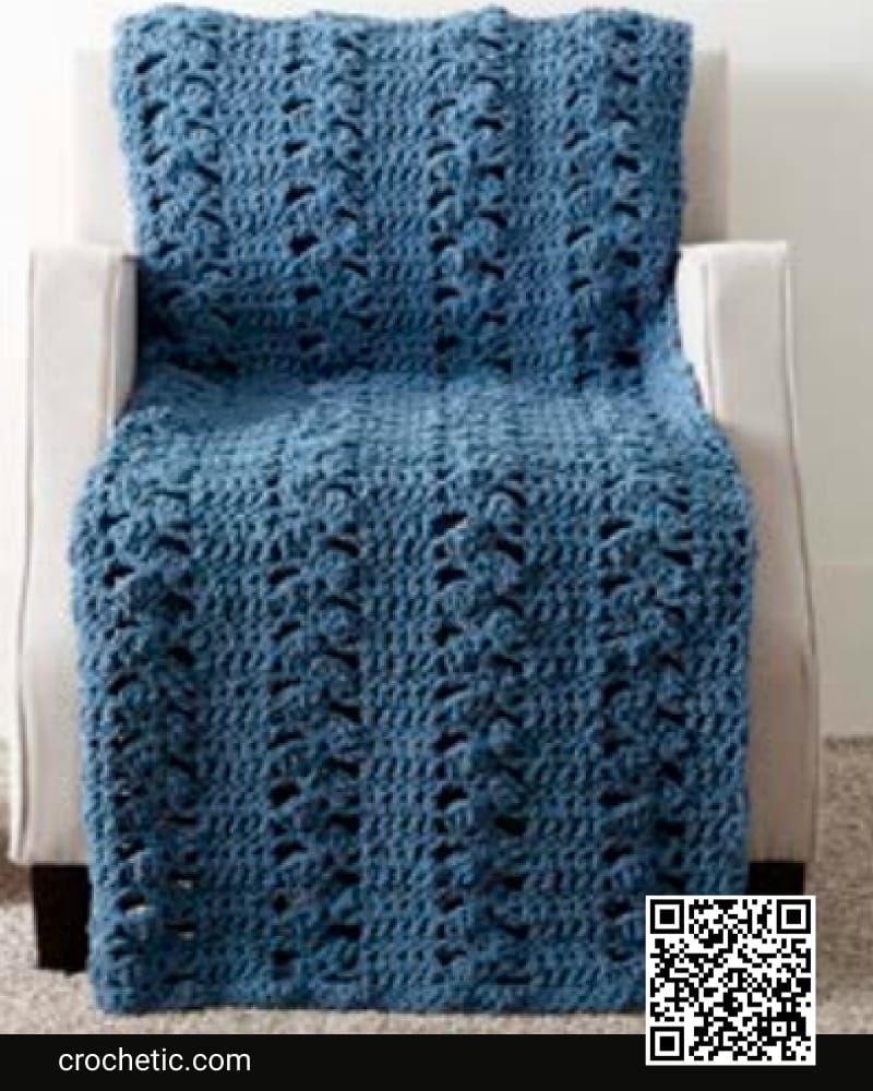 Cluster Panels Crochet Blanket - Crochet Pattern