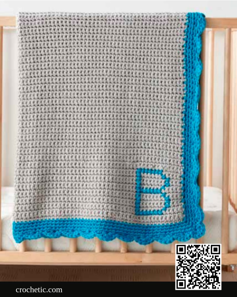 Crochet Monogram Baby Blanket - Crochet Pattern
