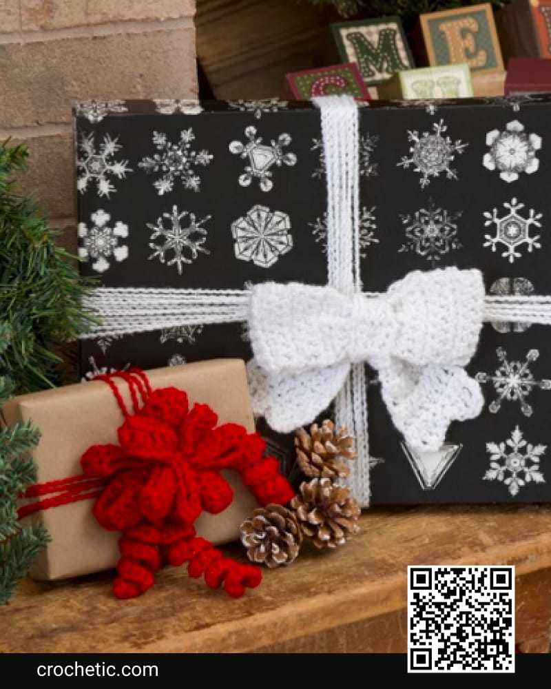 Glamour Gift Bows - Crochet Pattern