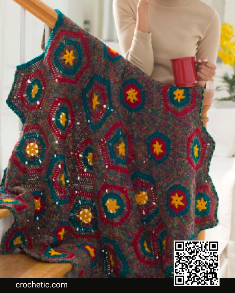Marigold Star Throw - Crochet Pattern