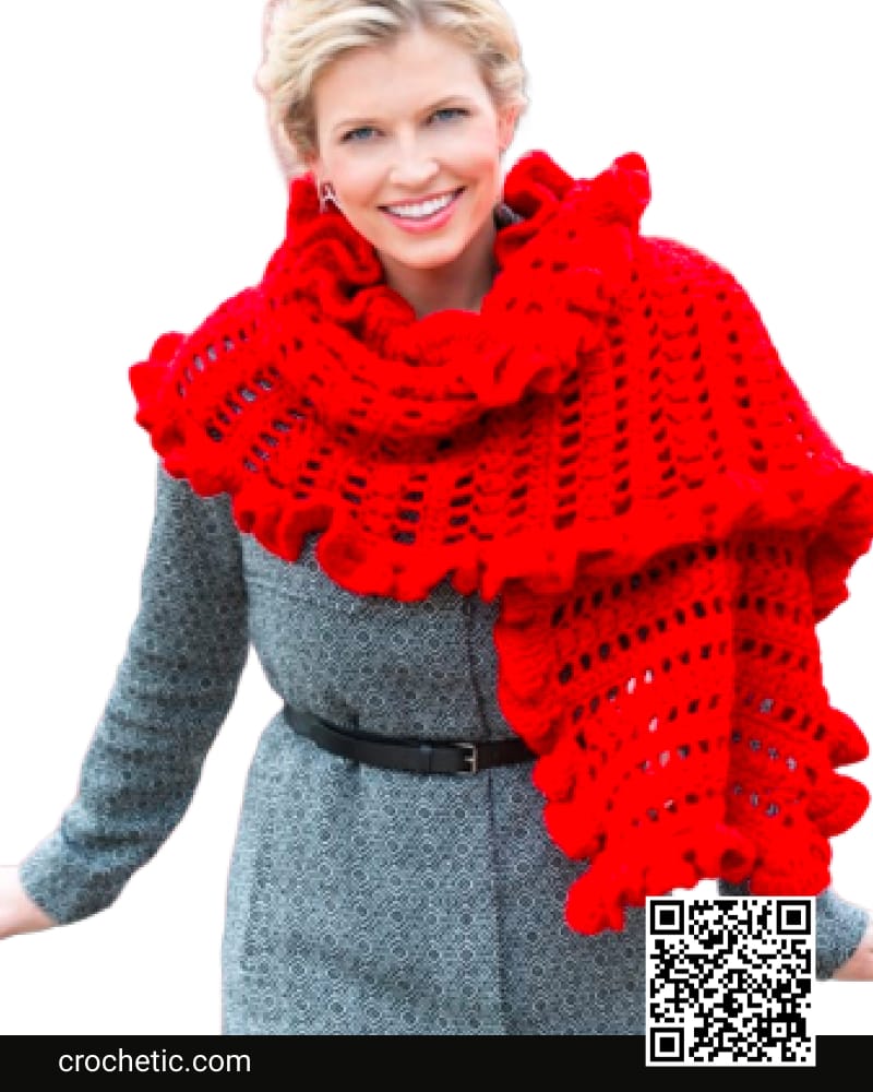 Ruffled Wrap - Crochet Pattern