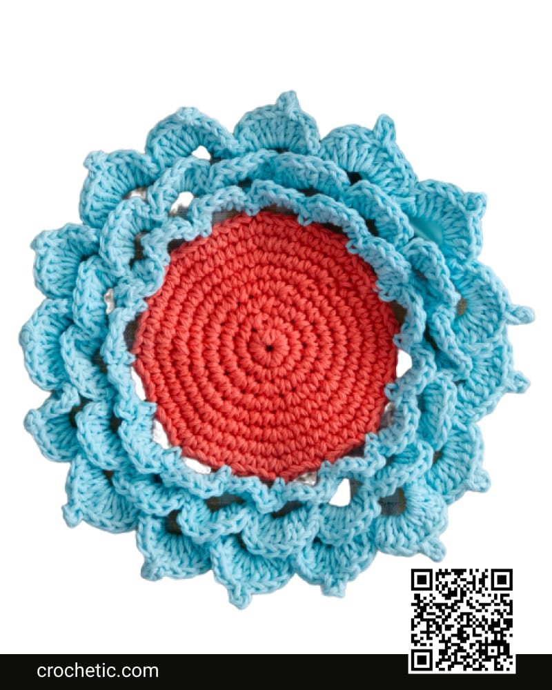 Spring Flower Coaster - Crochet Pattern