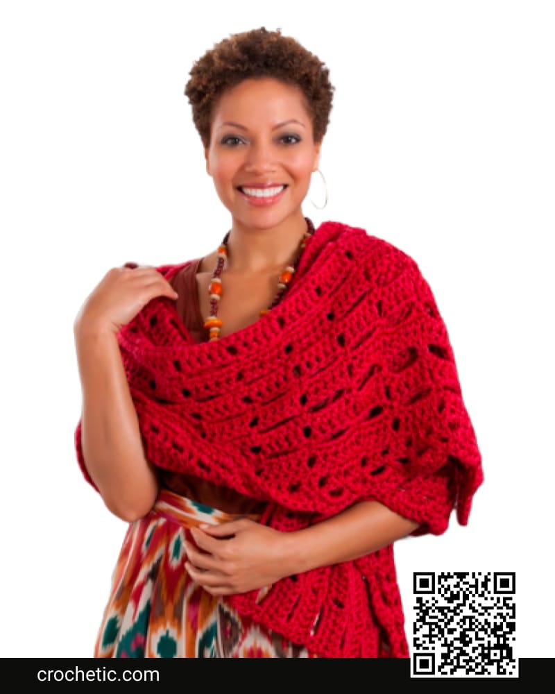 Wrap-Sody In Red - Crochet Pattern