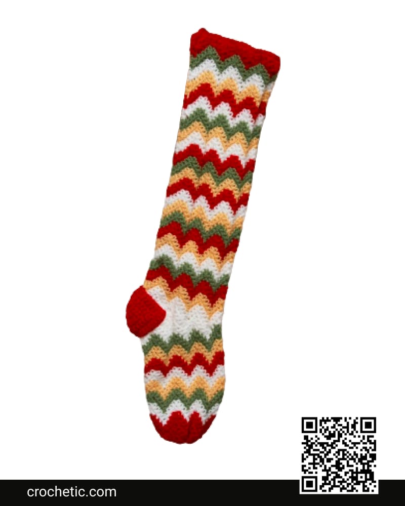 Zig-Zag Stocking - Crochet Pattern