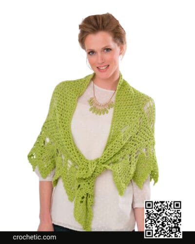 Romantic Pineapple Shawl - Crochet Pattern