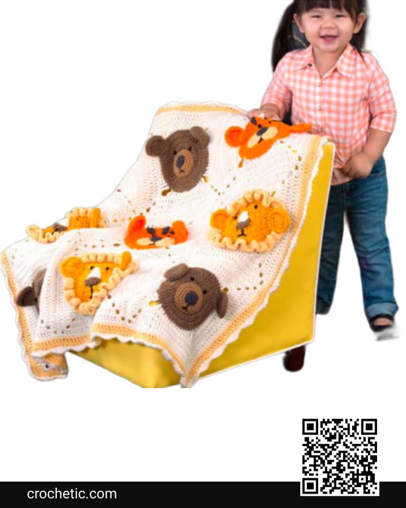Lions And Tigers And Bears Crochet Blanket - Crochet Pattern