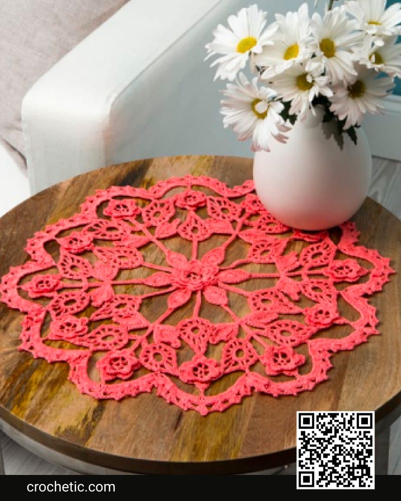 Exquisite Flower Doily - Crochet Pattern