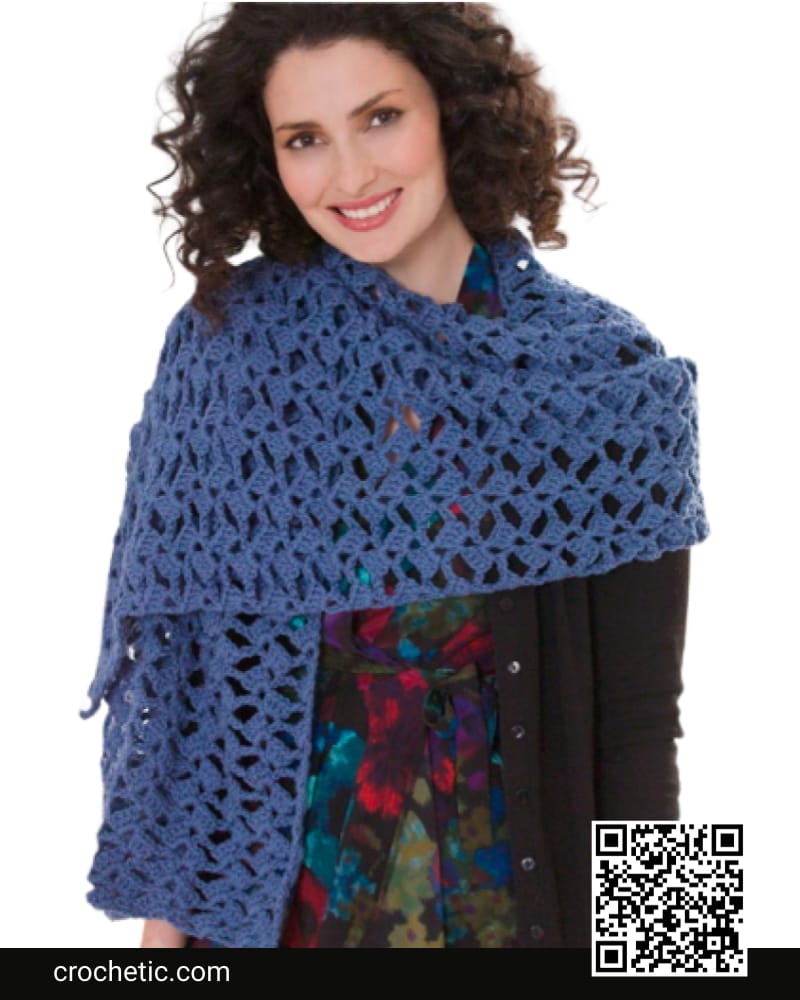 Romantic Lacy Shawl - Crochet Pattern