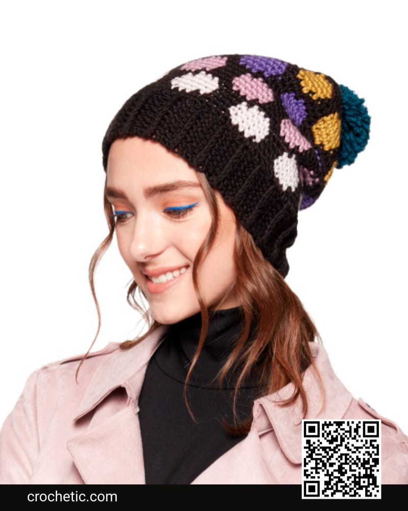 Polka-Dotty Crochet Hat - Crochet Pattern
