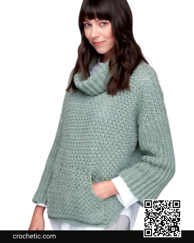 Crochet Cowl Pullover - Crochet Pattern
