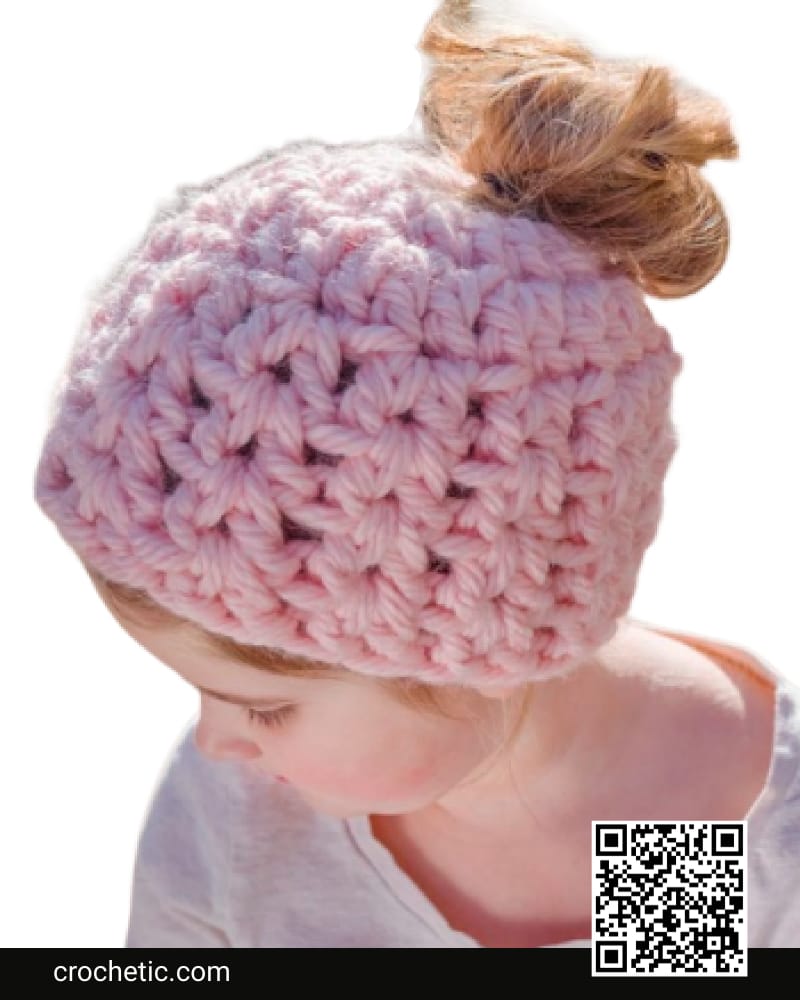 Childs’ Messy Bun Hat - Crochet Pattern