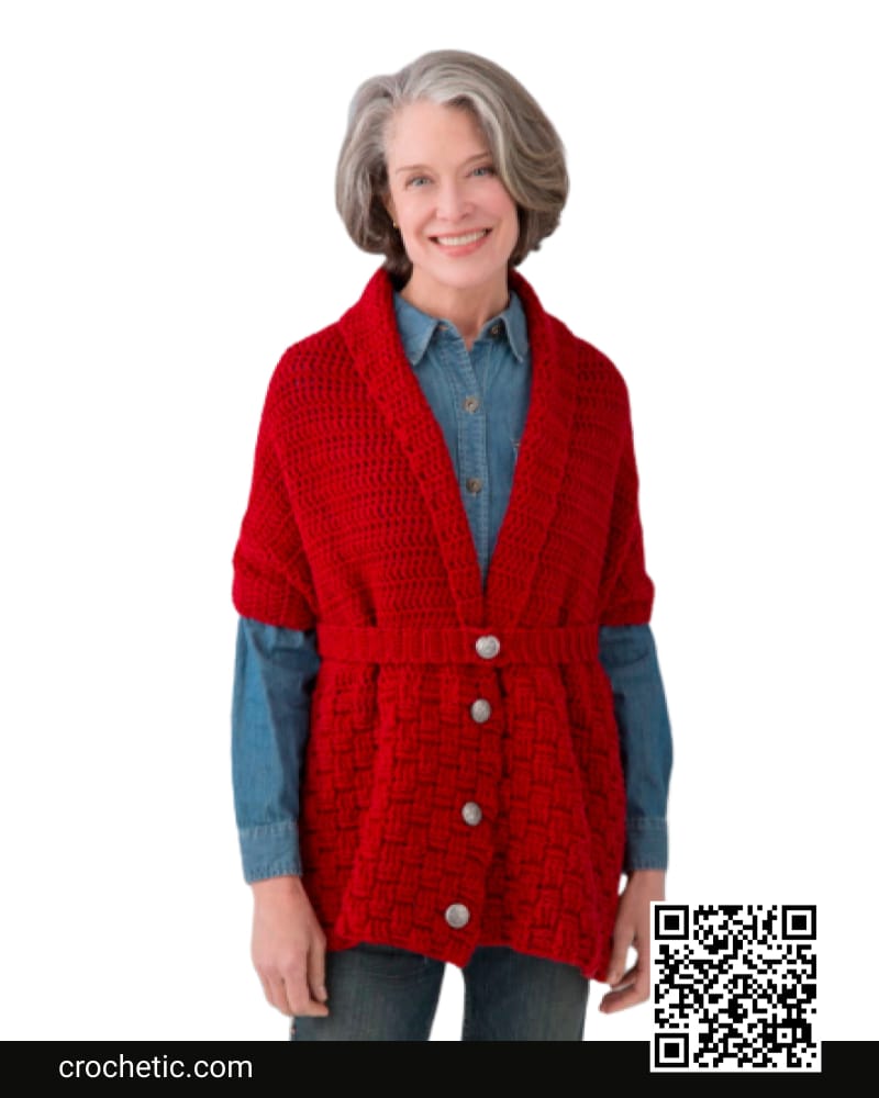 Red Heart Cares Vintage Crochet Sweater - Crochet Pattern