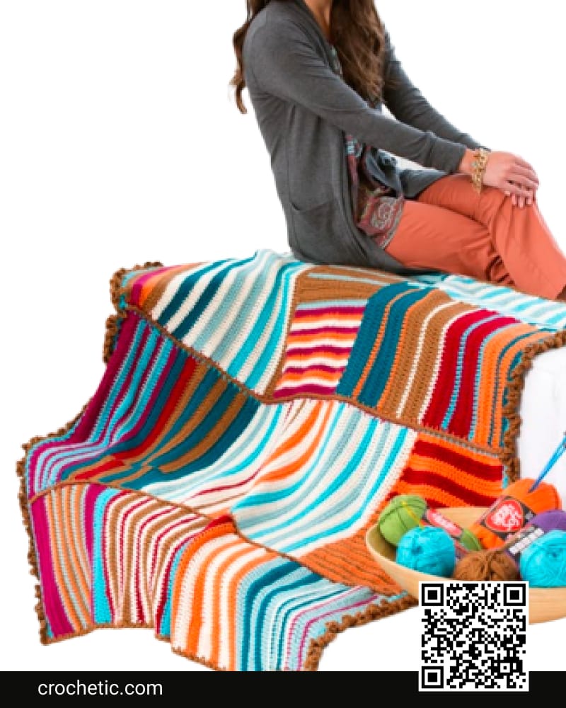 Dhurrie Inspiration Throw - Crochet Pattern