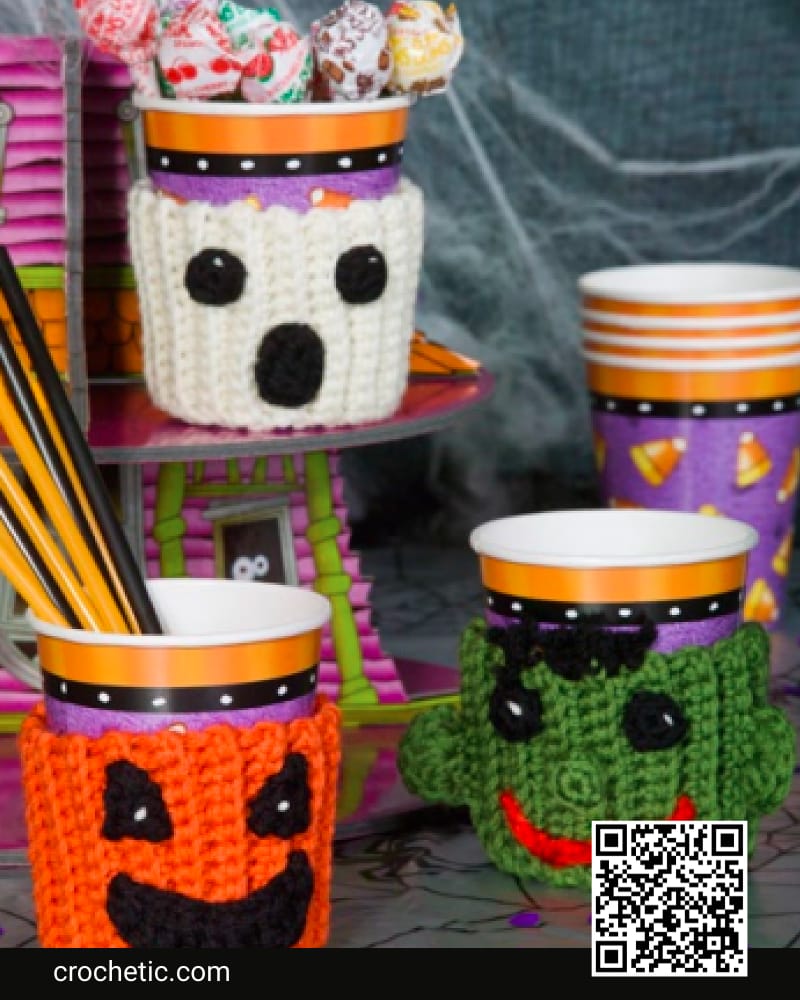 Spooky Cup Cozies - Crochet Pattern