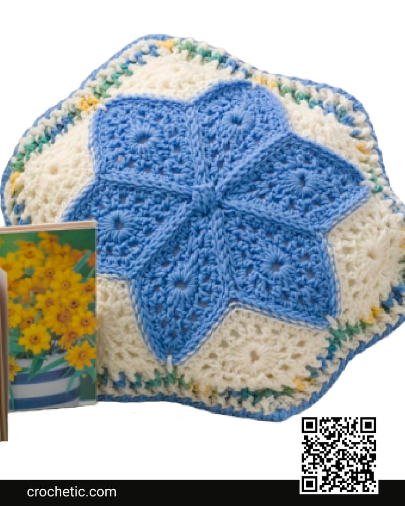 Alaska Snow Flowers Pillow - Crochet Pattern