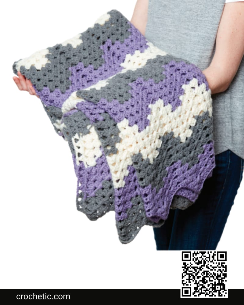 Crochet Granny Ripple Blanket - Crochet Pattern