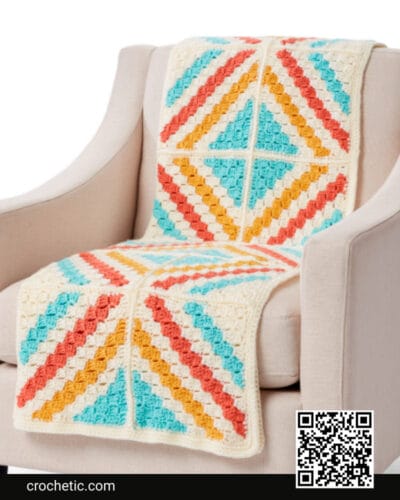 Corner To Corner Crochet Motifs Blanket - Crochet Pattern