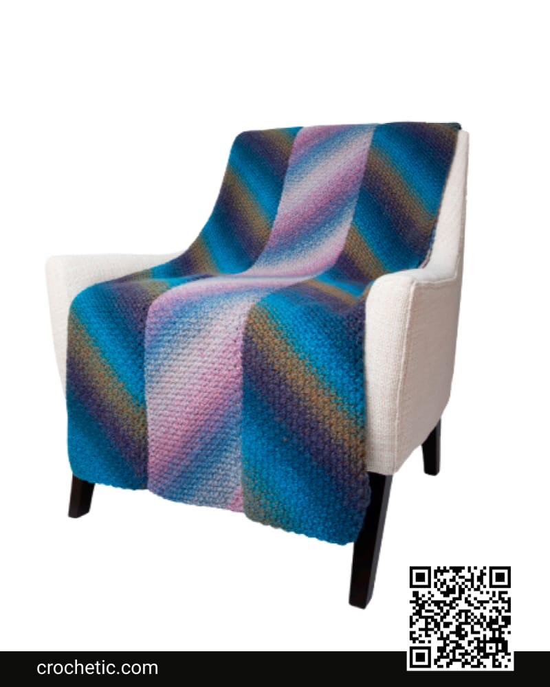 Chevron Panels Crochet Blanket - Crochet Pattern