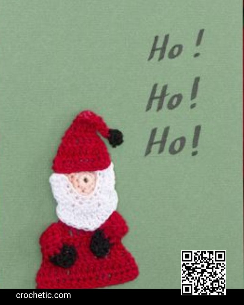 Santa Christmas Card Motif - Crochet Pattern