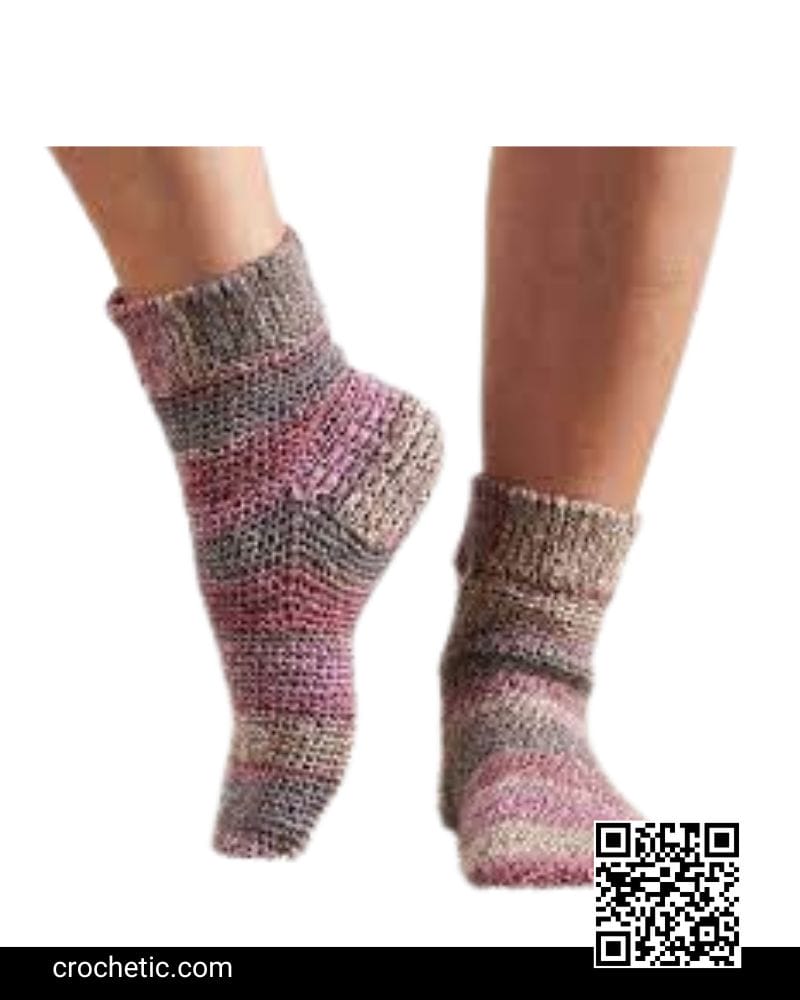 Slip Stitch Cuff Sock – Crochet Pattern