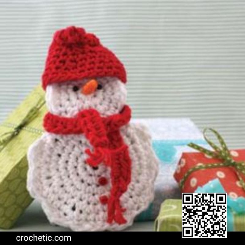 Snow Man Gift Card Cozy - Crochet Pattern