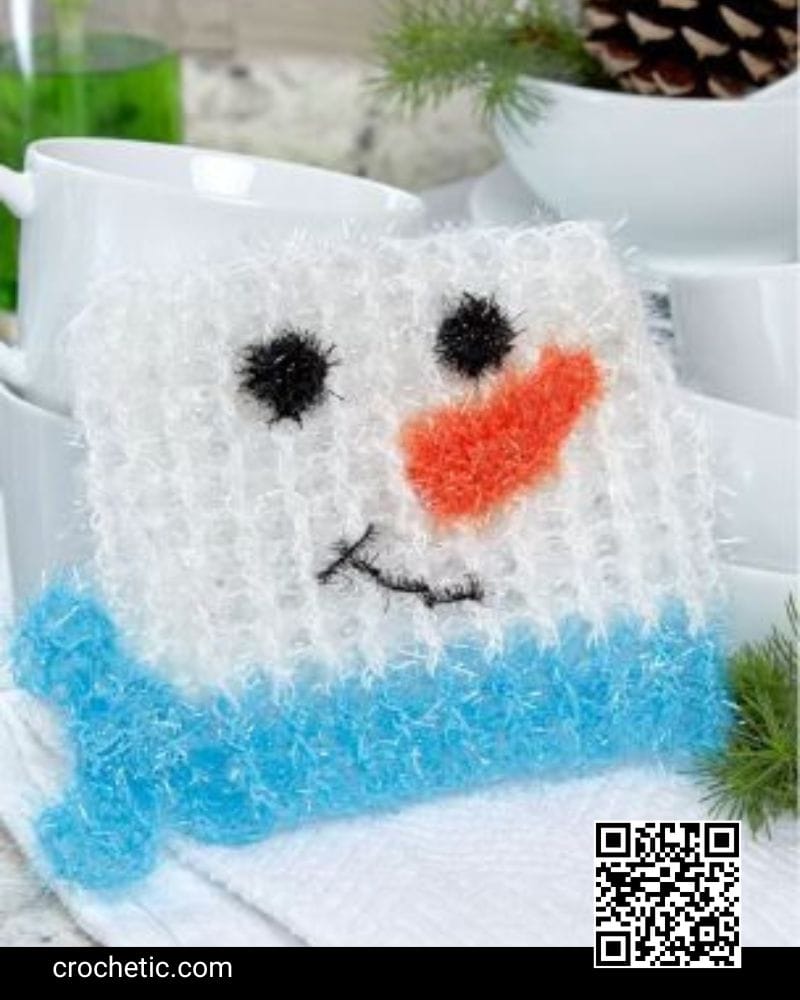 Snowman in the Square Scrubby - Crochet Pattern