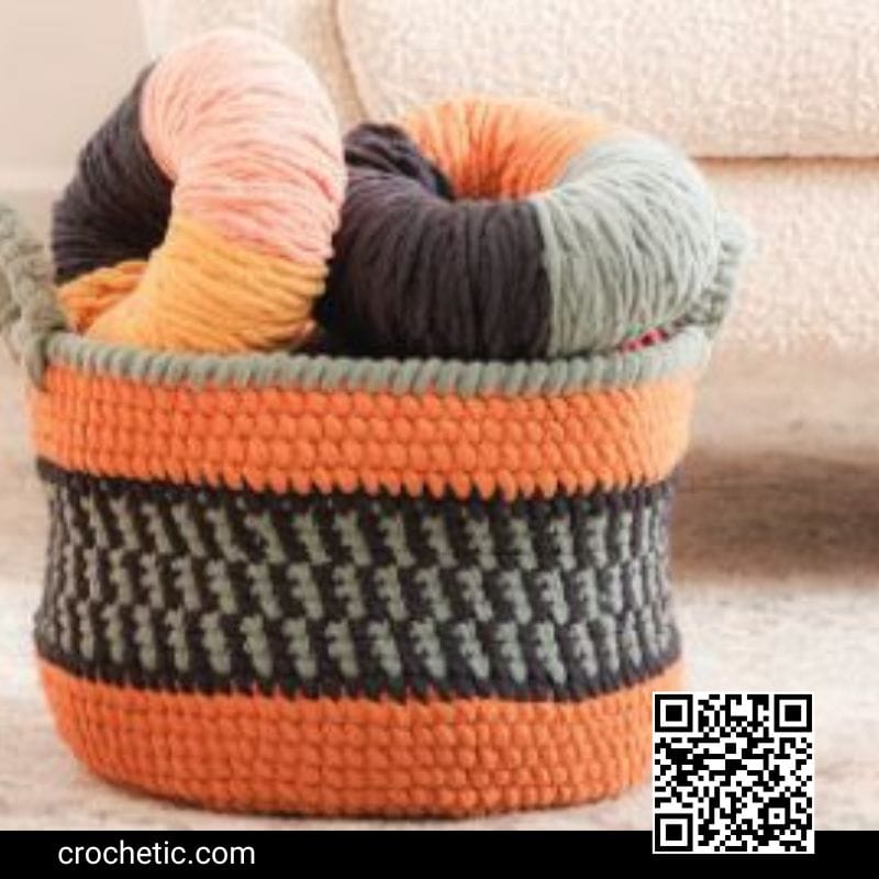 Split Colorwork Basket - Crochet Pattern