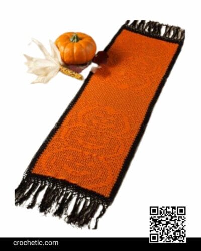 Stacked Pumpkin Table Runner - Crochet Pattern