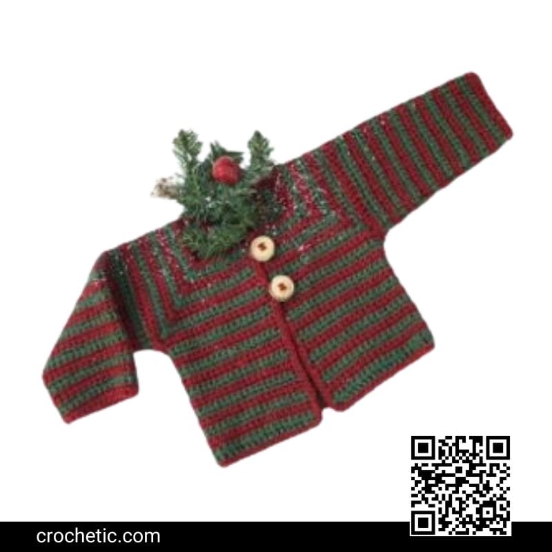 Striped Baby Sweater - Crochet Pattern