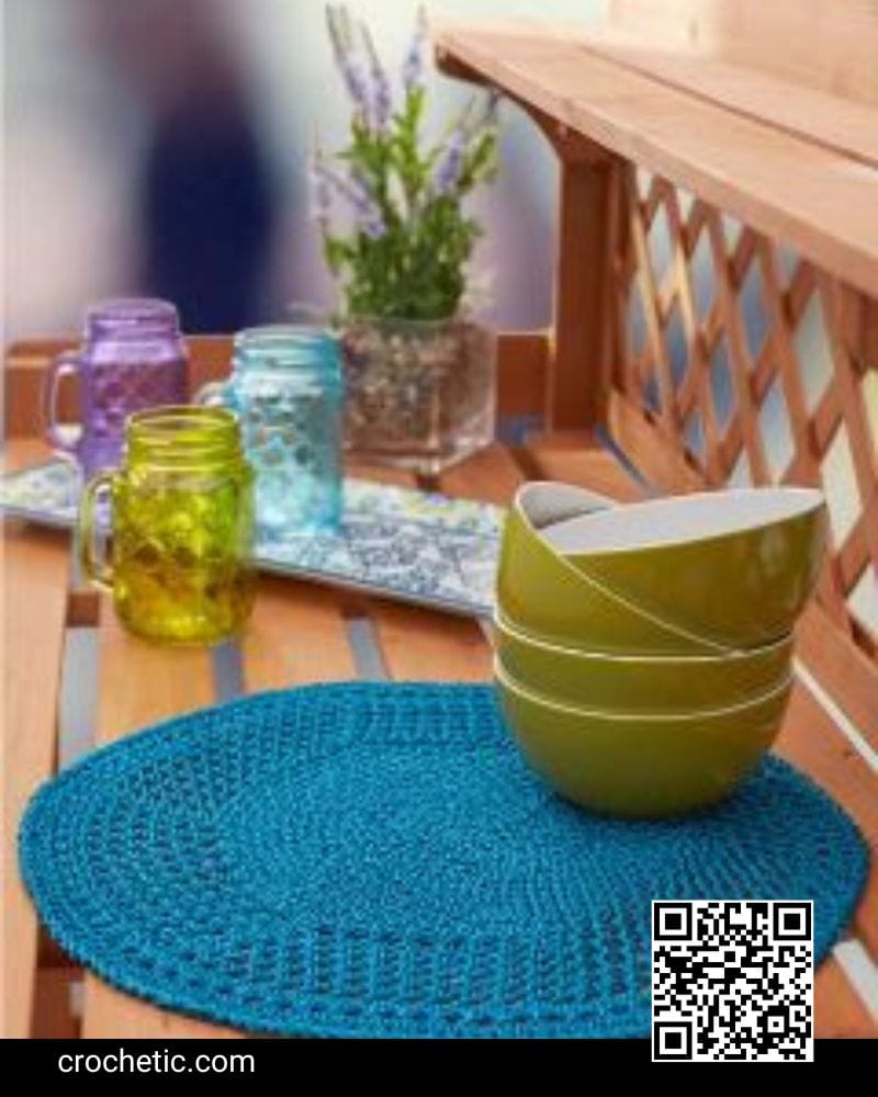 Stylish Outdoor Mat - Crochet Pattern
