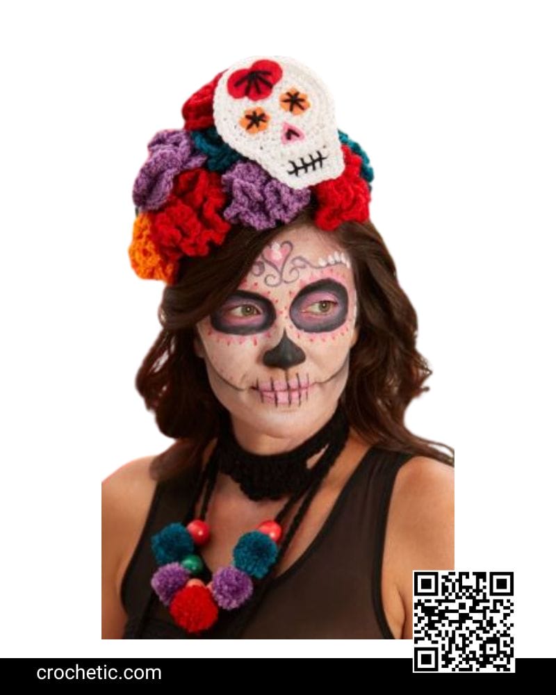 Sugar Skull Woman’s Headpiece - Crochet Pattern