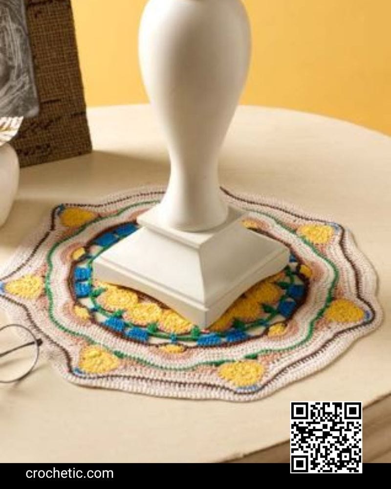 Sun Blossom Mandala Doily - Crochet Pattern