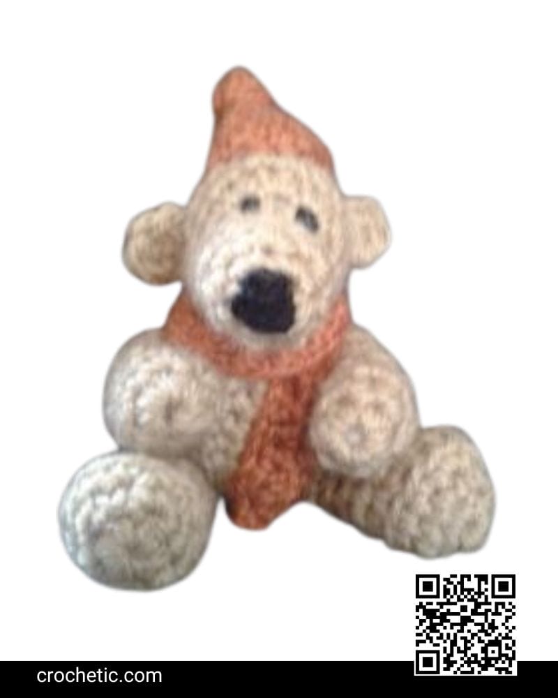 Teddy With Bobble Hat and Scarf - Crochet Pattern