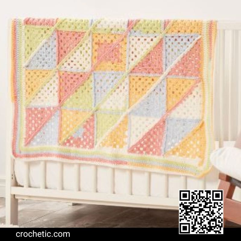 Triangle Patchwork Blanket - Crochet Pattern