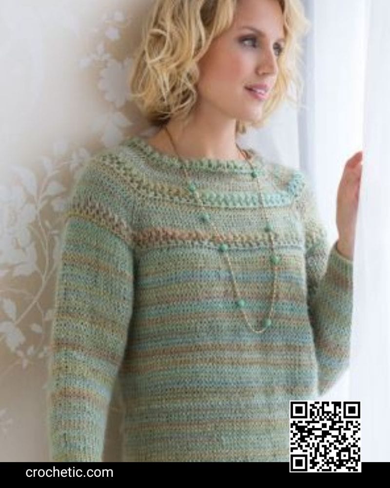 Tunisian Star Stitch Pullover - Crochet Pattern