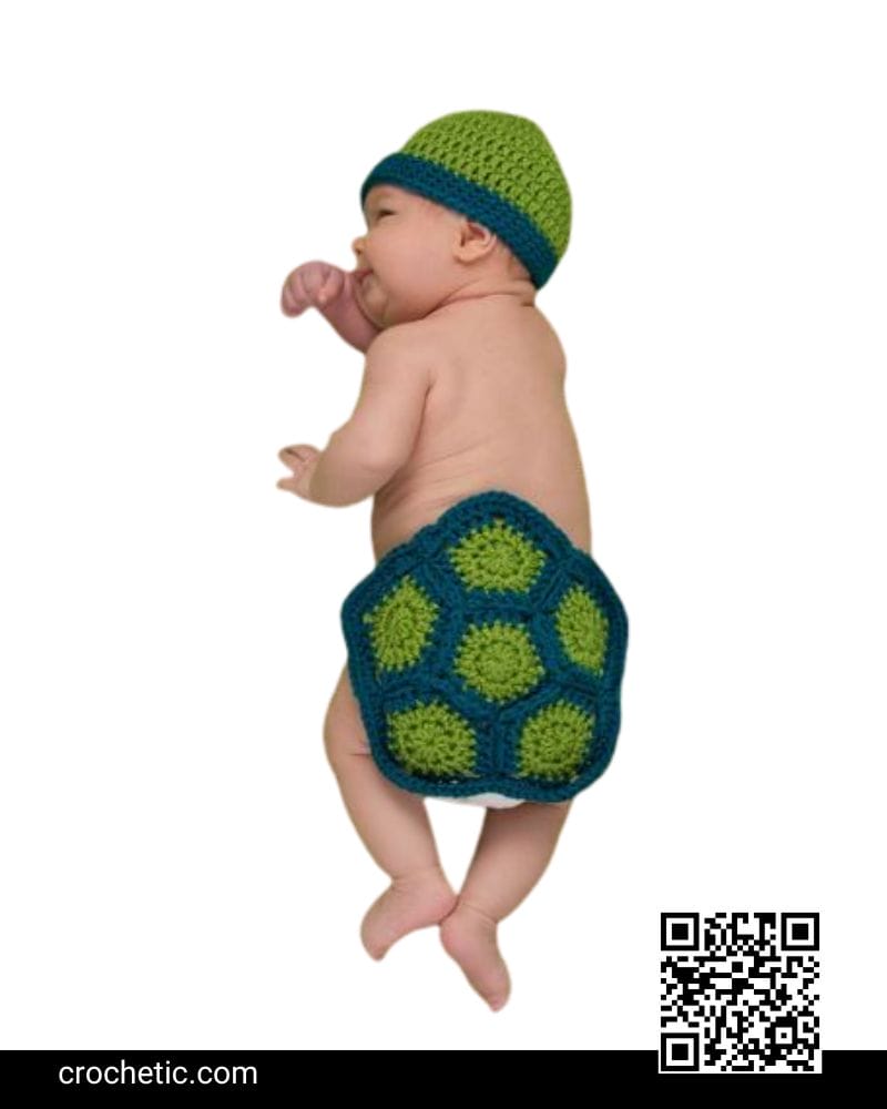 Turtle Newborn Photo Prop - Crochet Pattern