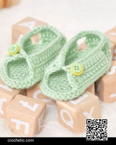 Unisex Sandals for Baby - Crochet Pattern