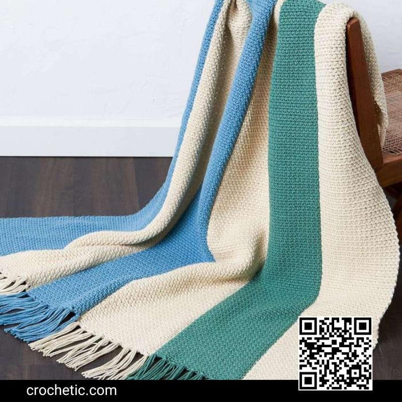 Vertical Stripes Blanket – Crochet Pattern