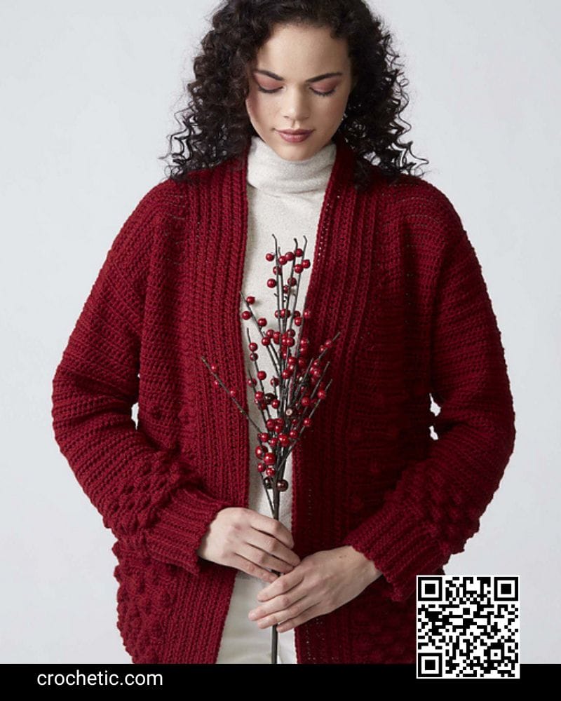 Winter Berries Cardigan – Crochet Pattern