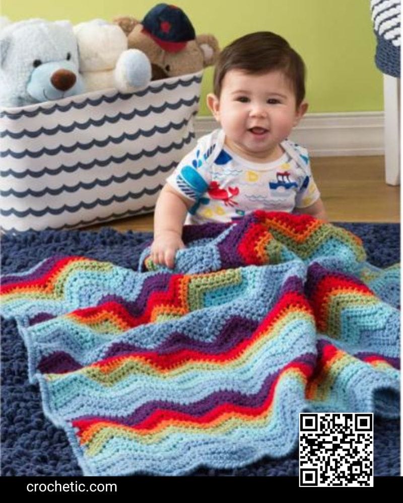 Zig-zag Baby Blanket - Crochet Pattern