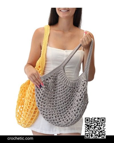 French Summer Beach Bag - Crochet Pattern