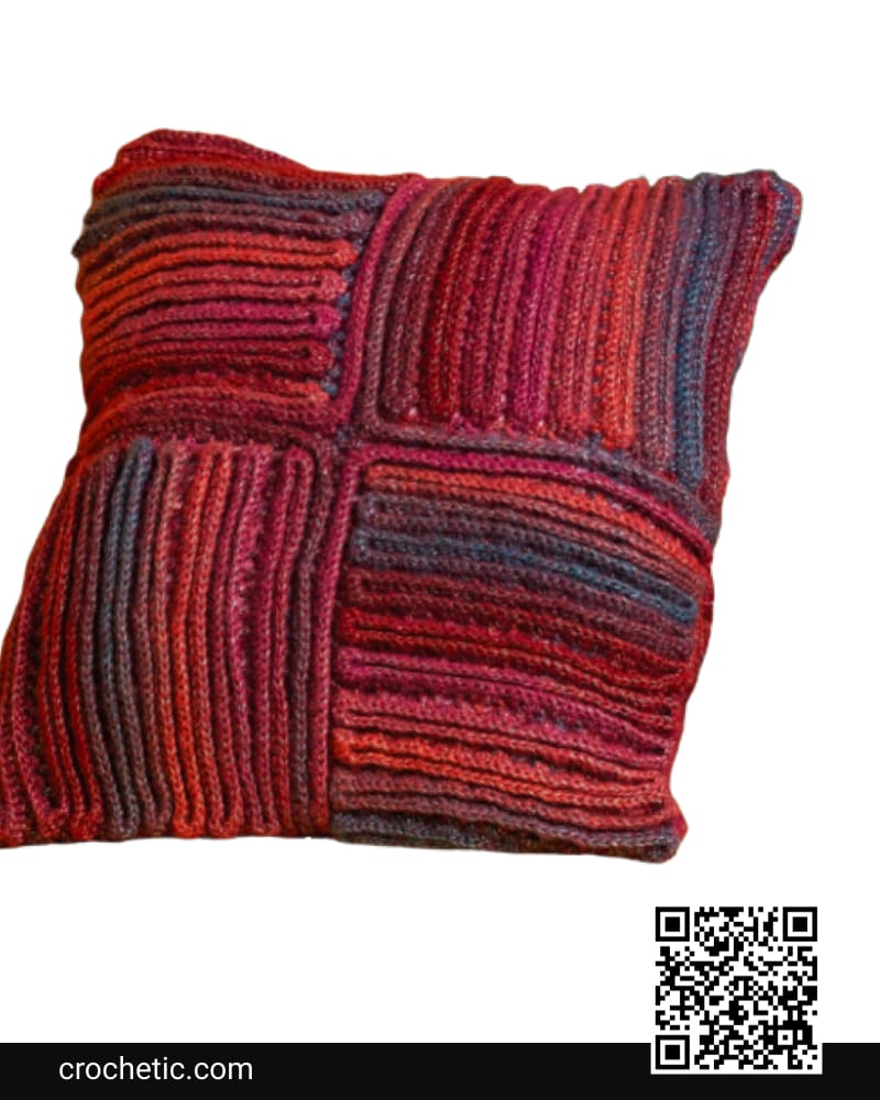 Wiggle Stripes Crochet Pillow - Crochet Pattern