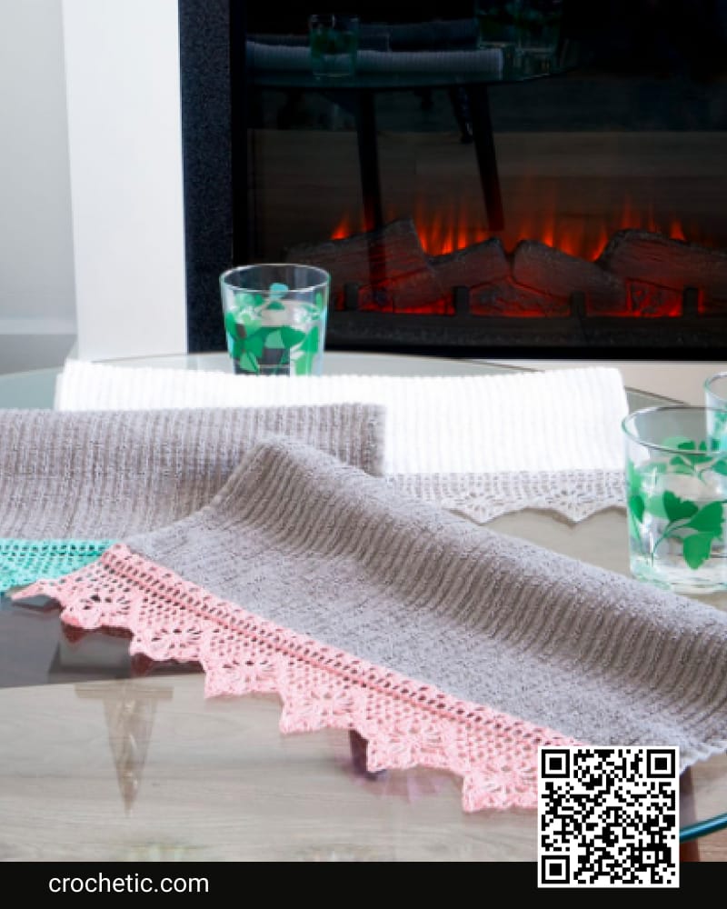 Crochet Lace Edged Towels - Crochet Pattern