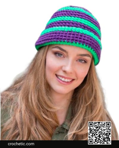 Snappy Stripe Hat - Crochet Pattern