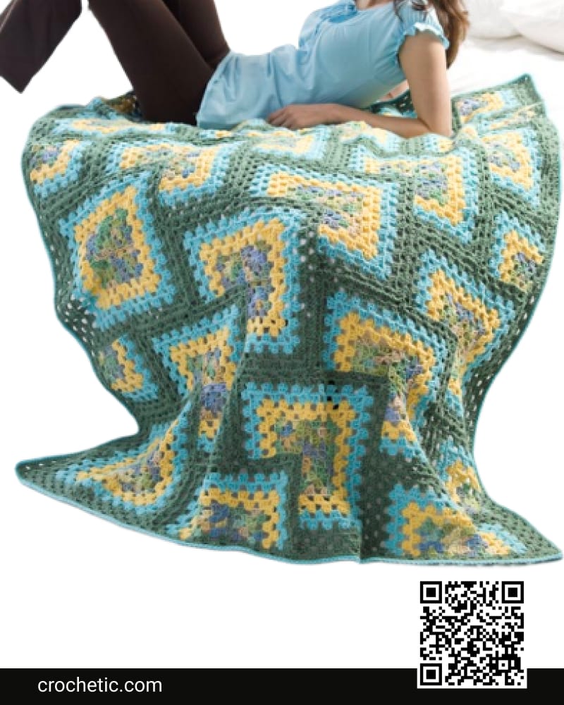 Tiles Granny Afghan - Crochet Pattern