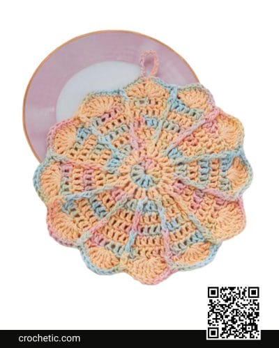 Pinwheel Crochet Dishcloth - Crochet Pattern