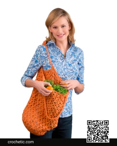 Lacy Crochet Market Bag - Crochet Pattern